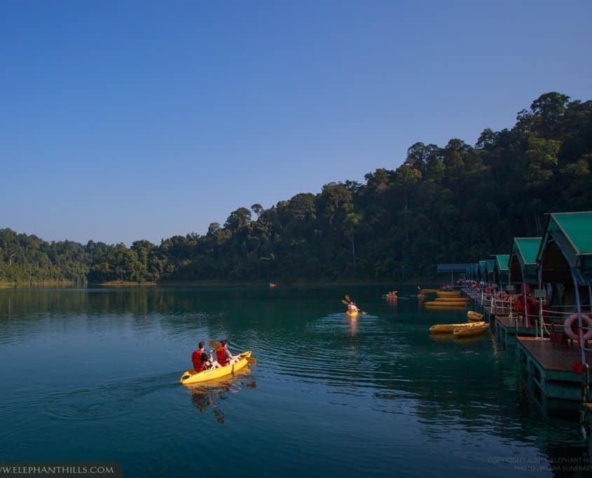 Kayaking by yourself at the Rainforest Camp