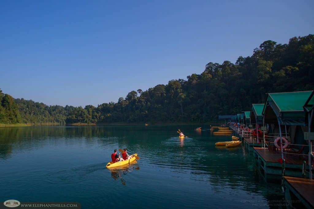 Kayaking by yourself at the Rainforest Camp