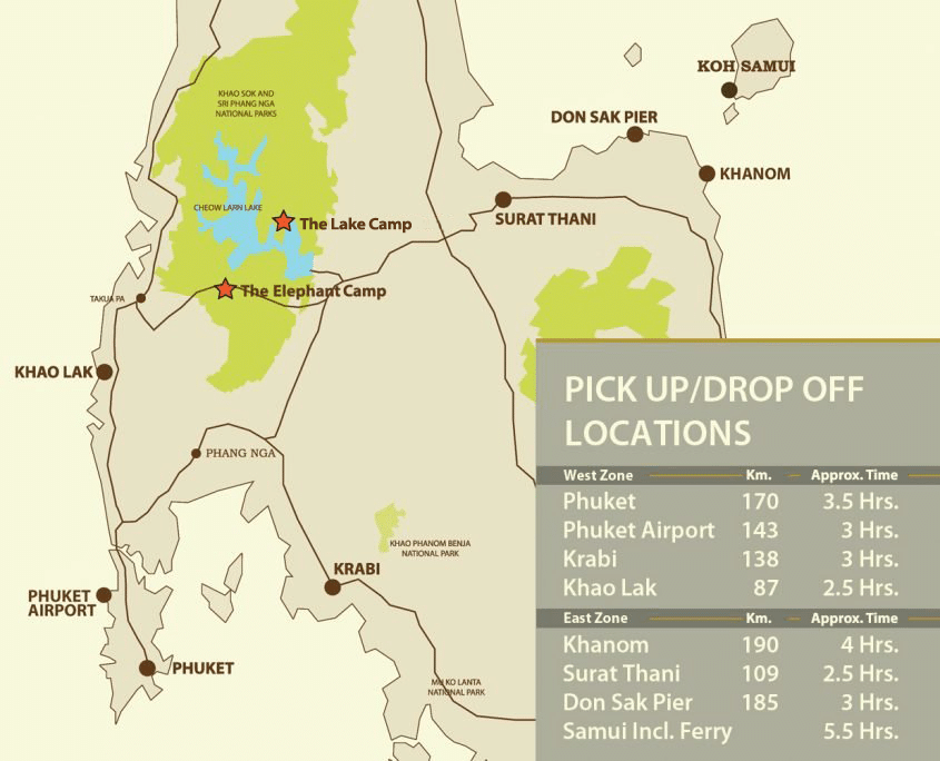 Transfer map of Urat Thani